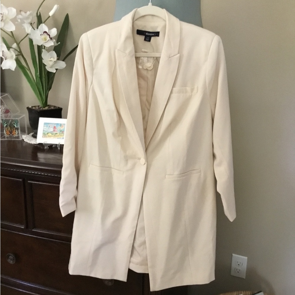 Denim 24/7-NWT-Women’s Cream Duster/Blazer